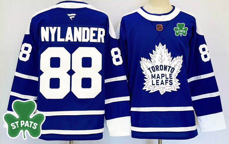 Men Toronto Maple Leafs #88 Nylander Blue Fanatics 2025 NHL Jersey style 4